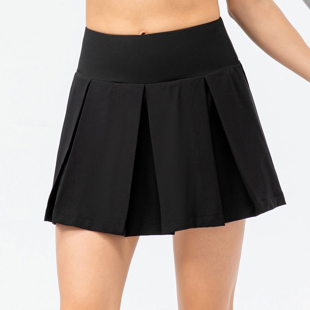 Fake Two Piece Yoga Skirt Pants Pleated Skirt - Glow Goddess