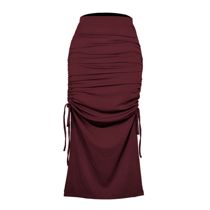 Fashion Pleated Lace - up Sexy Bag Hip Long Skirt - Glow Goddess
