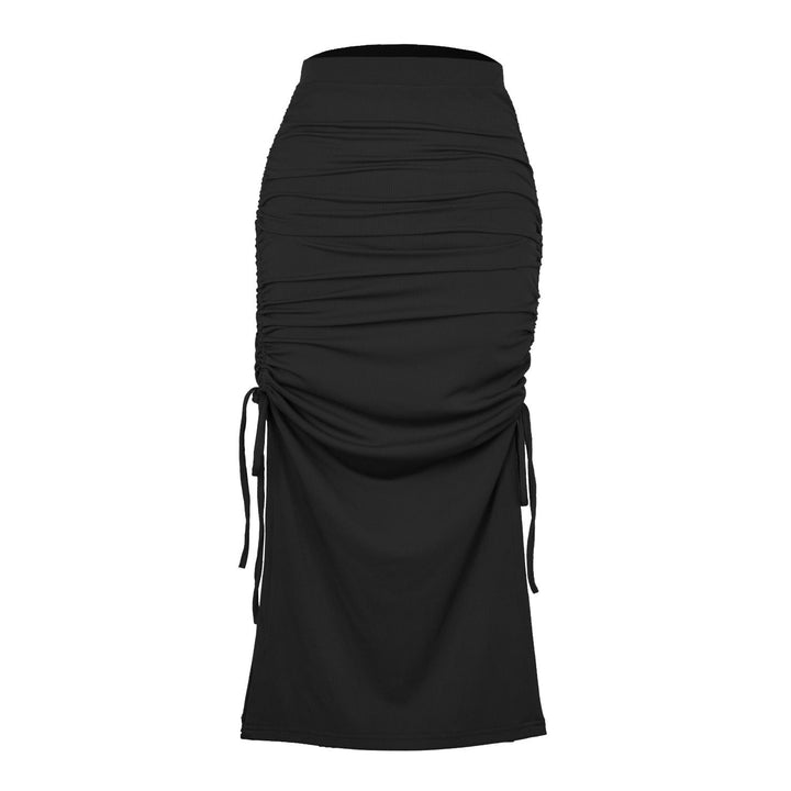 Fashion Pleated Lace - up Sexy Bag Hip Long Skirt - Glow Goddess
