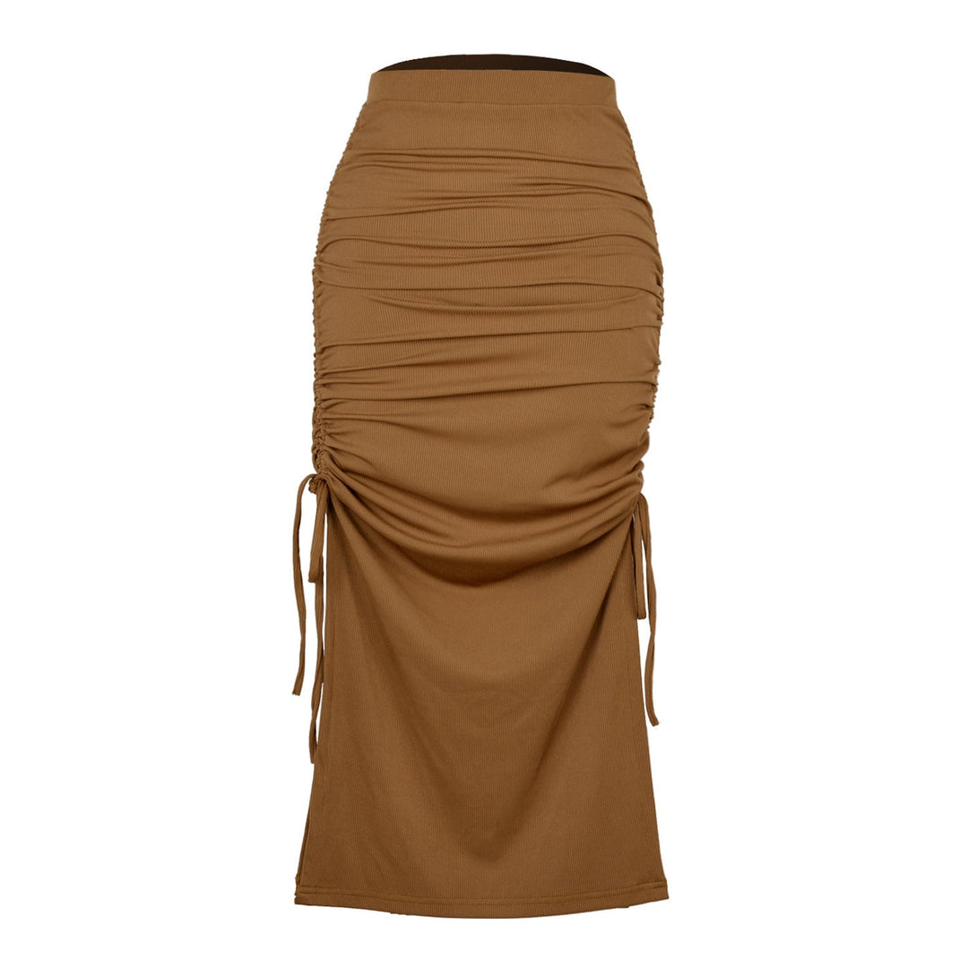 Fashion Pleated Lace - up Sexy Bag Hip Long Skirt - Glow Goddess