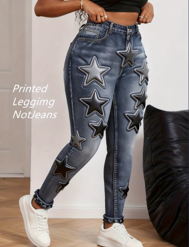 French Romantic Style. High - waisted Slimming Floral Print Denim A - line Skirt. - Glow Goddess