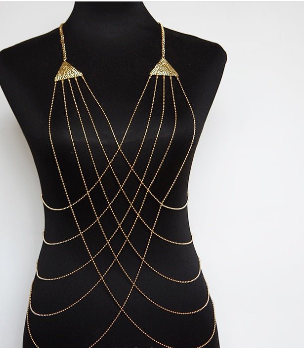 Fringed sexy body chain necklace - Glow Goddess