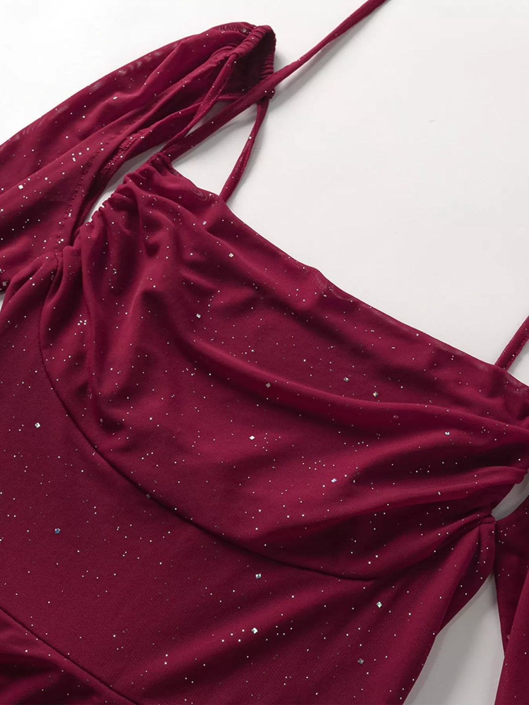 Glitter Slit Maxi Dress - Glow Goddess