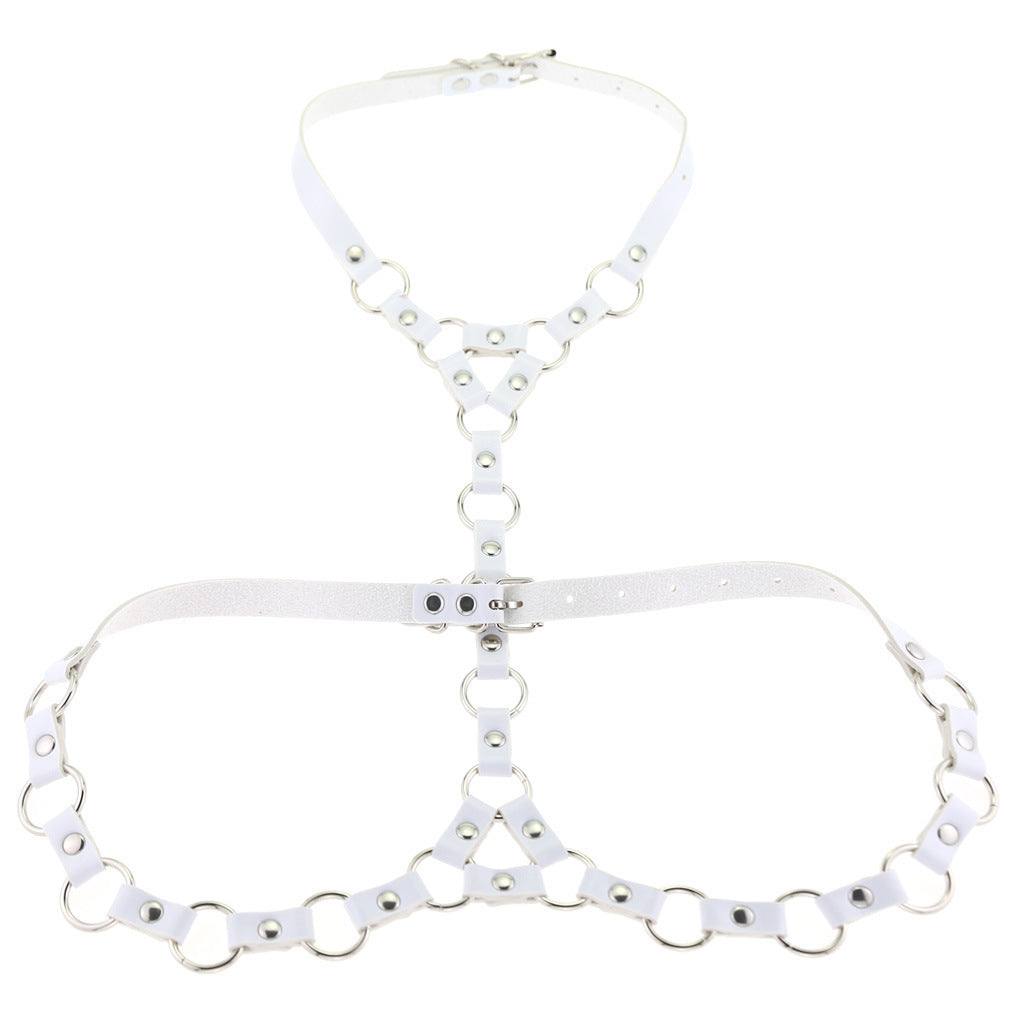 Gothic Bondage Necklace Belt Drawstring Body Chains - Glow Goddess