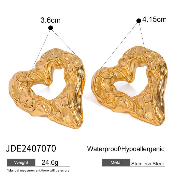 Helene Heart Earrings - Glow Goddess