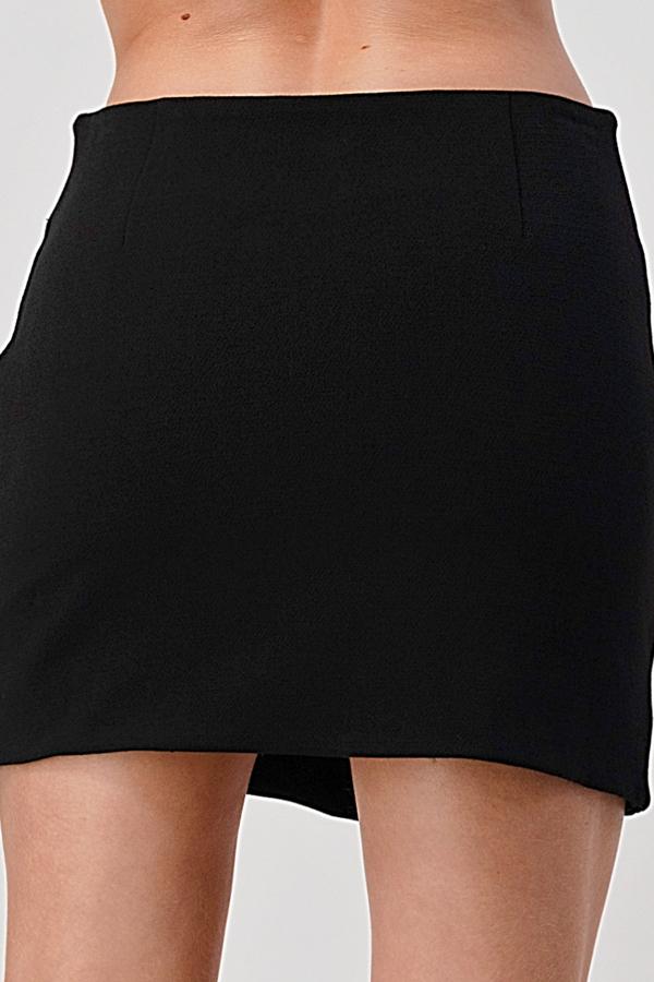 High Waisted Mini Skirt with Side Zip – Zip - Front Fitted Skirt - Glow Goddess