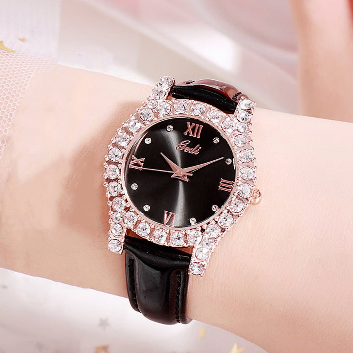 Ladies personality diamond casual all - match watch - Glow Goddess