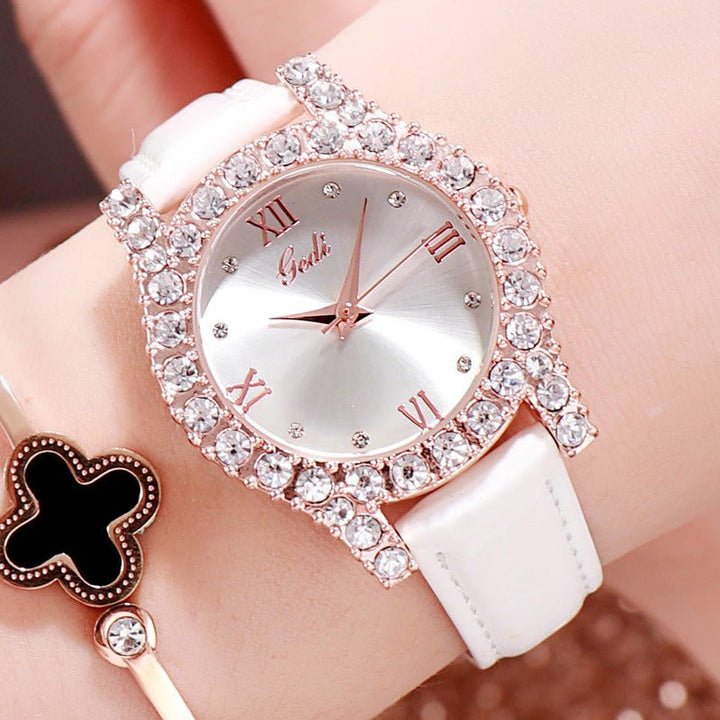Ladies personality diamond casual all - match watch - Glow Goddess