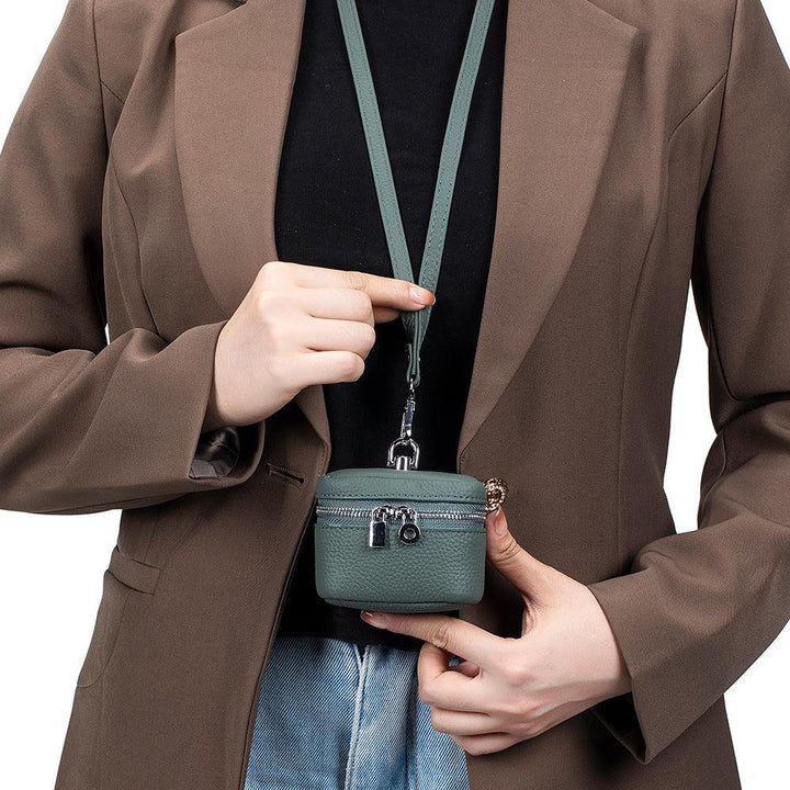 Leather Small Neck - hanging Coin Purse Simple And Portable - Glow Goddess