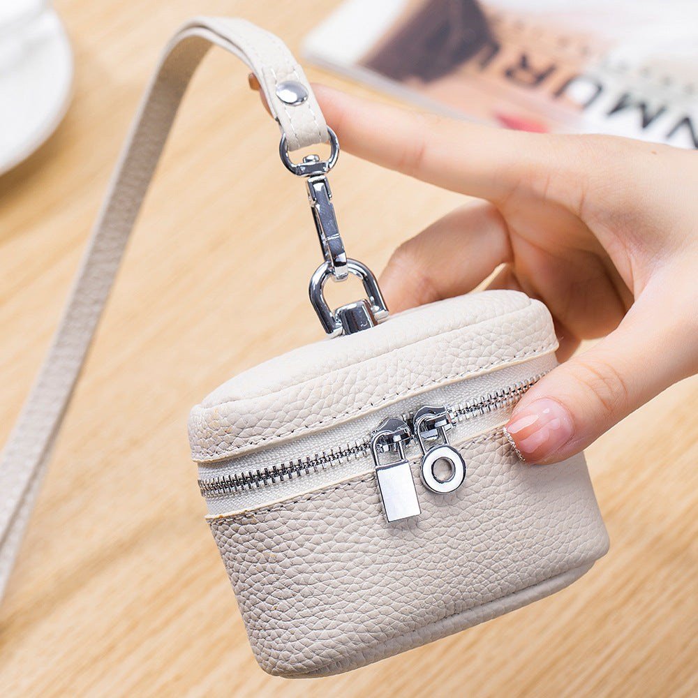 Leather Small Neck - hanging Coin Purse Simple And Portable - Glow Goddess