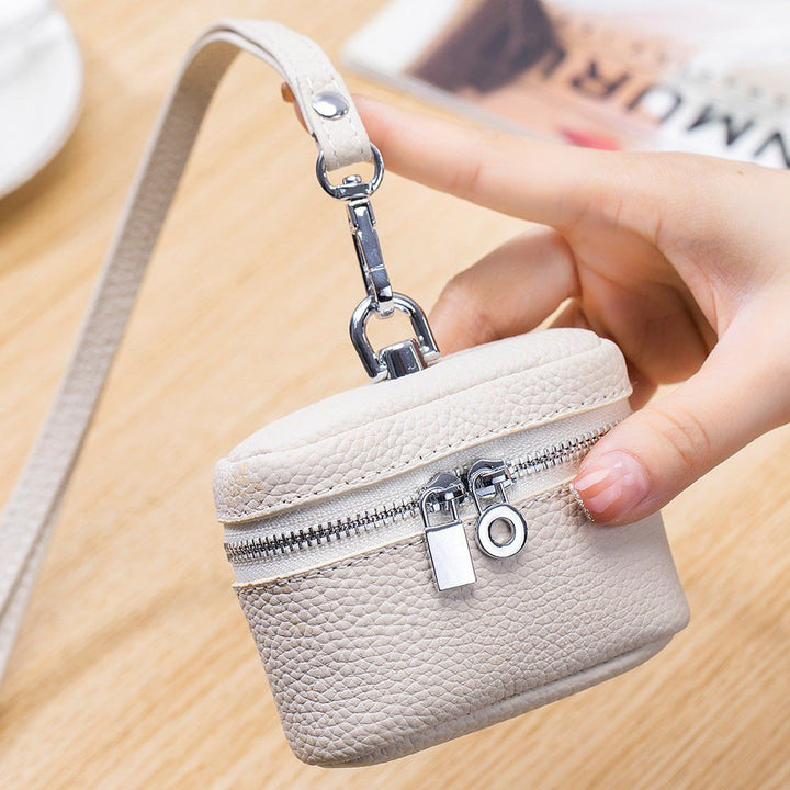 Leather Small Neck - hanging Coin Purse Simple And Portable - Glow Goddess