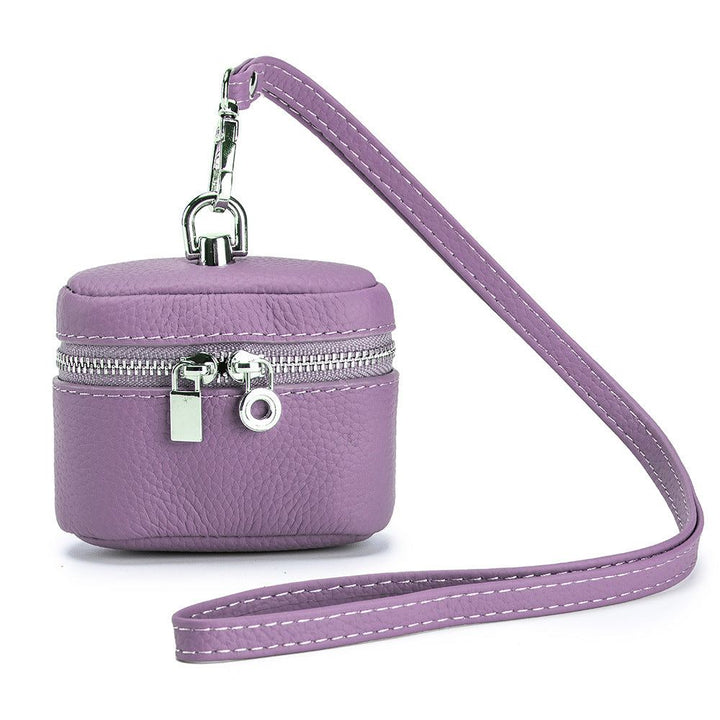 Leather Small Neck - hanging Coin Purse Simple And Portable - Glow Goddess