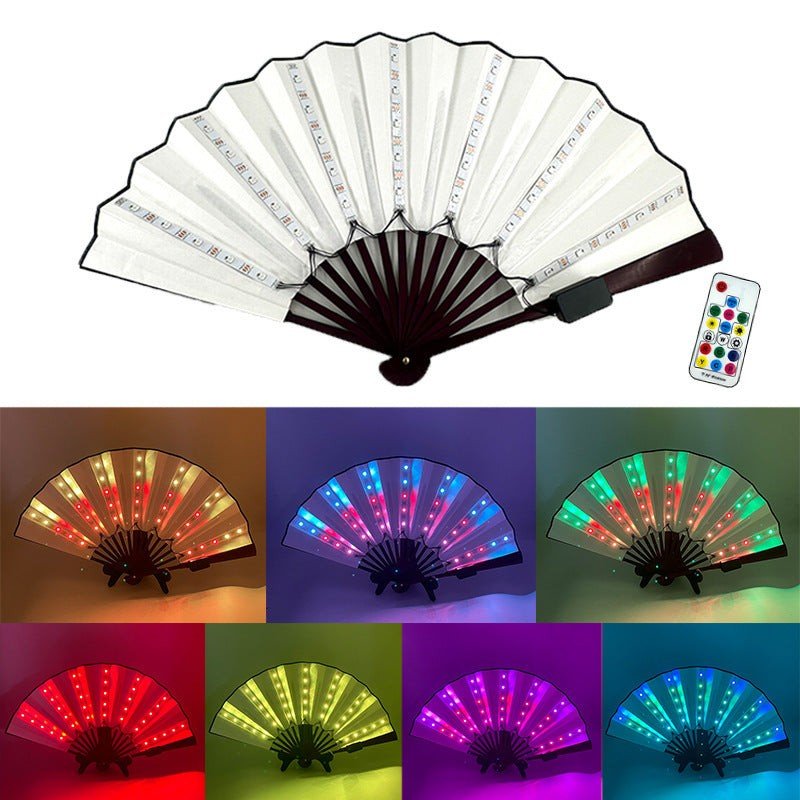 LED Luminous Fan Color Folding Fan - Glow Goddess