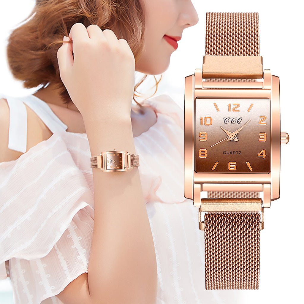 Magnetic buckle casual quartz female watch - Glow Goddess