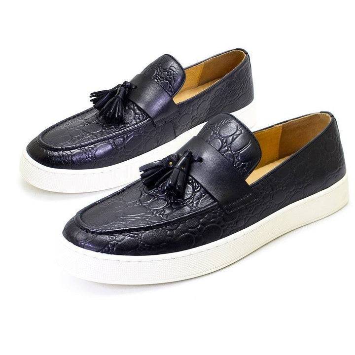 Men's Flat Casual Leather Shoes - Glow Goddess