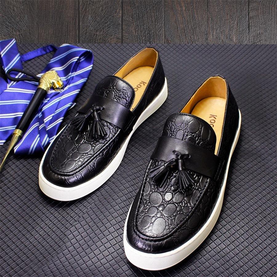 Men's Flat Casual Leather Shoes - Glow Goddess