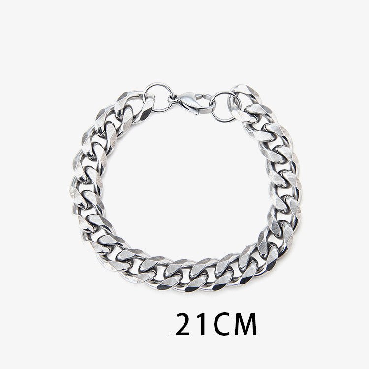 Men's High Street Hip Hop Titanium Steel Cuban Necklace - Glow Goddess