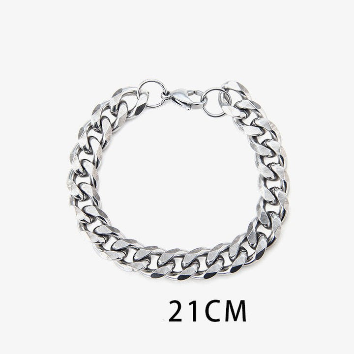 Men's High Street Hip Hop Titanium Steel Cuban Necklace - Glow Goddess