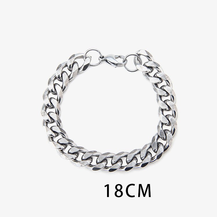 Men's High Street Hip Hop Titanium Steel Cuban Necklace - Glow Goddess