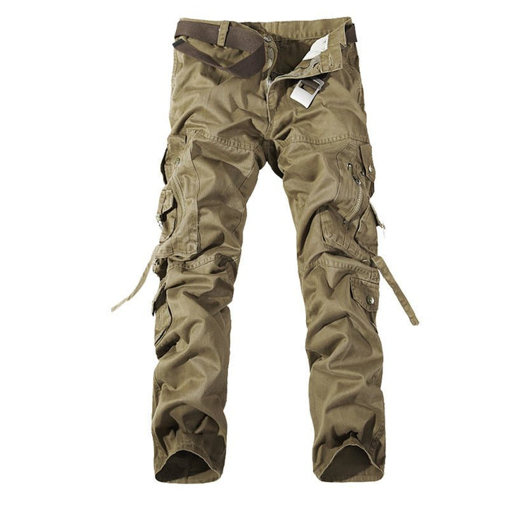 Men's Multi - pocket Cargo Pants Washed Cargo Pants - Glow Goddess