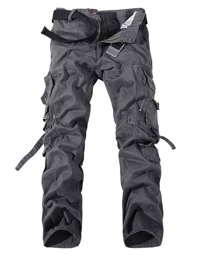 Men's Multi - pocket Cargo Pants Washed Cargo Pants - Glow Goddess