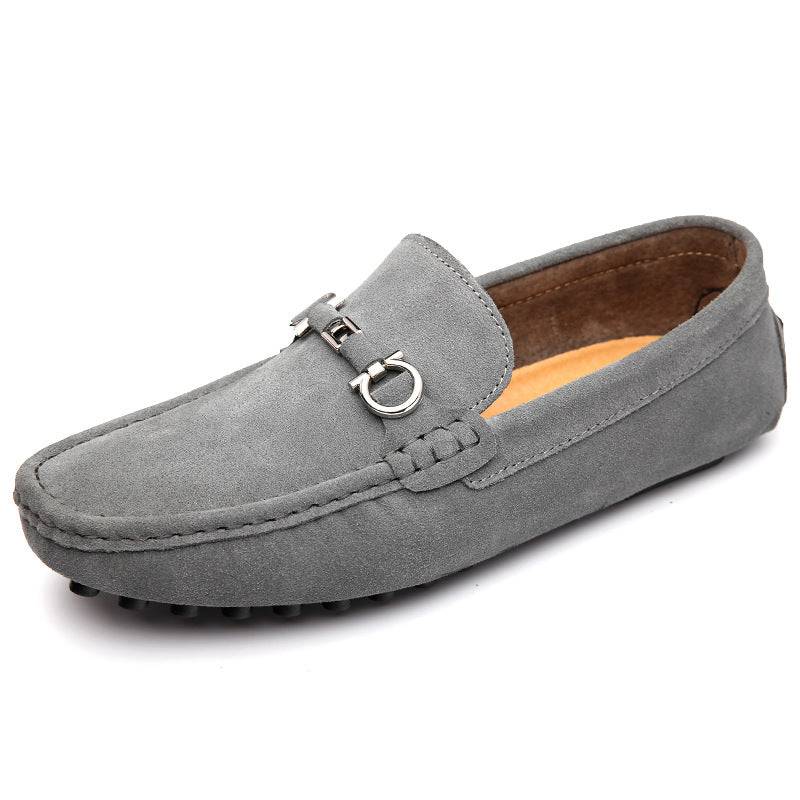 Men's Slip - on Cowhide Business Casual Leather Shoes - Glow Goddess