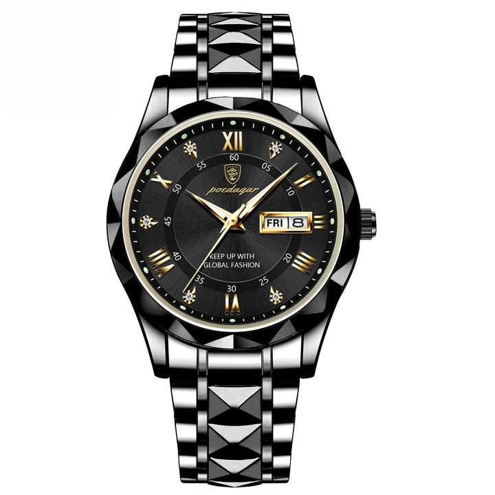 Men's Waterproof Double Calendar Luminous Quartz Watch - Glow Goddess