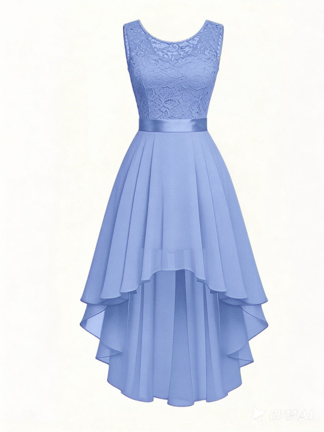 New Front - short Back - long Slim - fit Sleeveless Dress - Glow Goddess