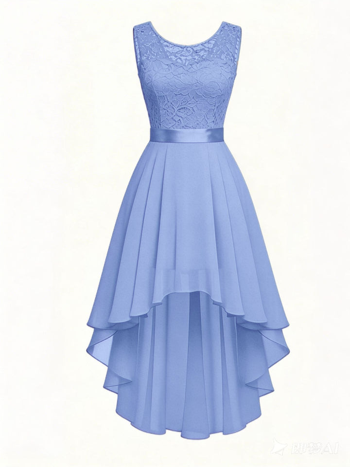 New Front - short Back - long Slim - fit Sleeveless Dress - Glow Goddess