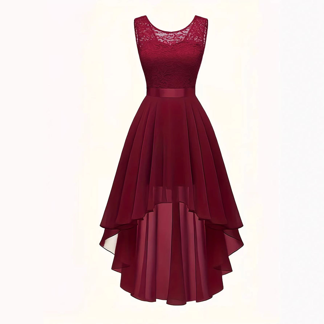 New Front - short Back - long Slim - fit Sleeveless Dress - Glow Goddess