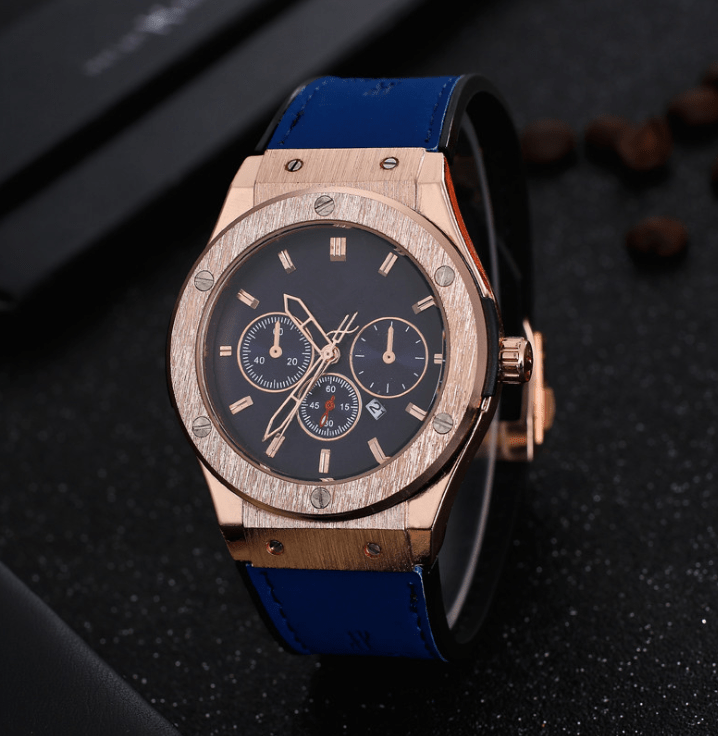 Men’s Swiss sports watch with ghost head silicone strap, quartz movement, 40.5mm round dial, and alloy case