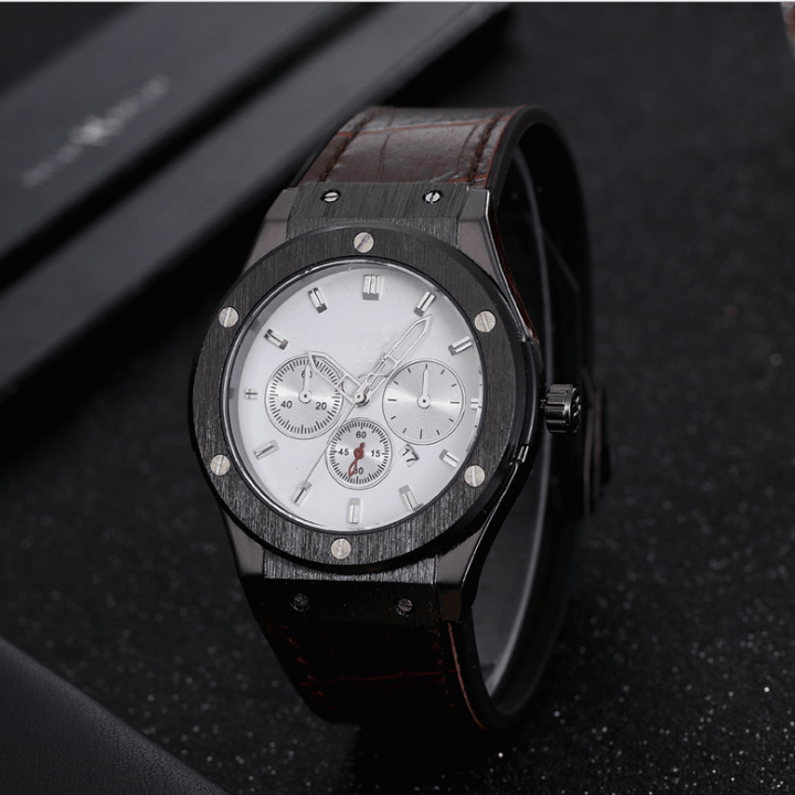 Men’s Swiss sports watch with ghost head silicone strap, quartz movement, 40.5mm round dial, and alloy case