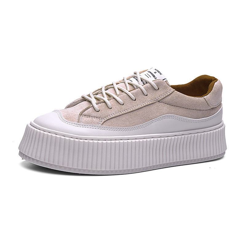 Outdoor Trendy White Shoes Lace - up Breathable Men - Glow Goddess