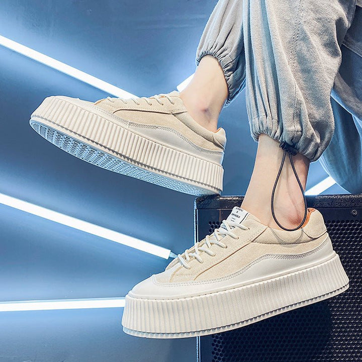 Outdoor Trendy White Shoes Lace - up Breathable Men - Glow Goddess