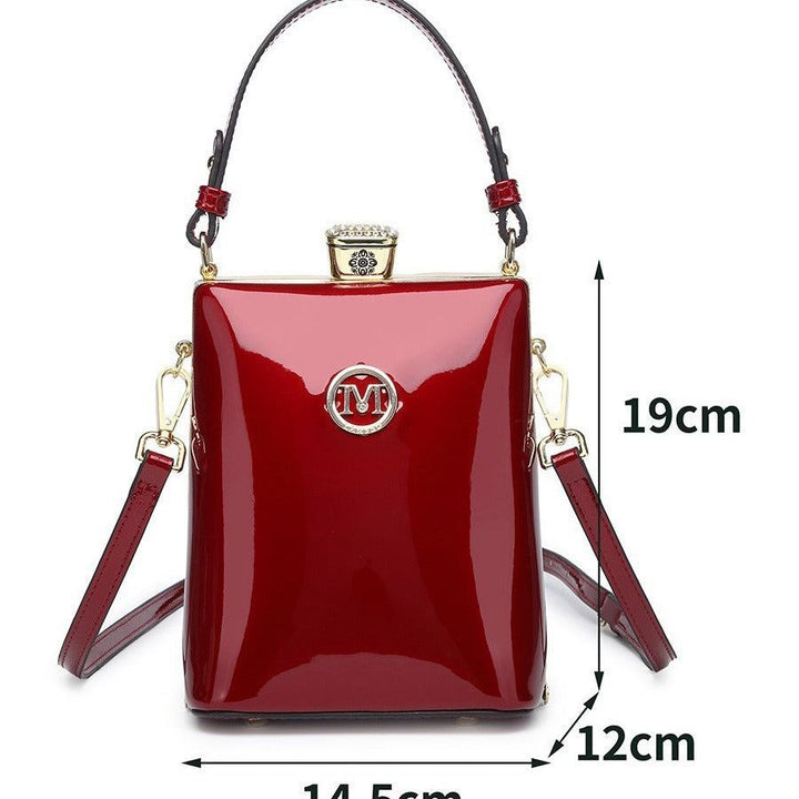 Patent Leather Glossy One Shoulder Can Be Crossbody Bag Light Luxury All - matching - Glow Goddess