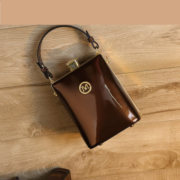Patent Leather Glossy One Shoulder Can Be Crossbody Bag Light Luxury All - matching - Glow Goddess