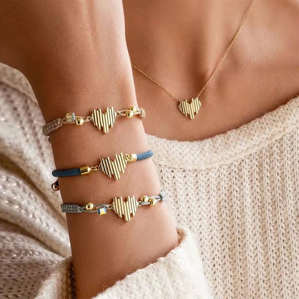 Personality Versatile Handwoven Bracelet Women Red String - Glow Goddess