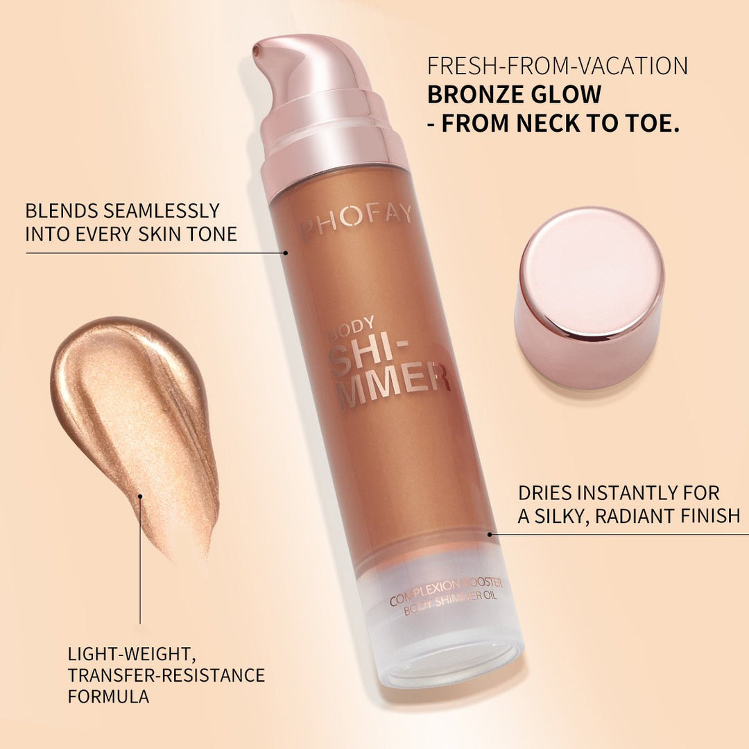 PHOFAY Body Shimmer Oil - Glow Goddess