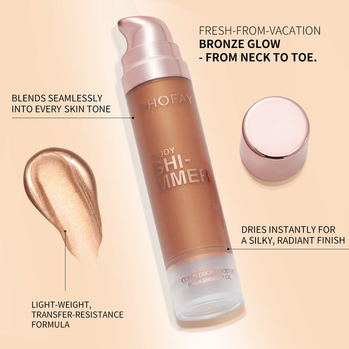 PHOFAY Body Shimmer Oil - Glow Goddess