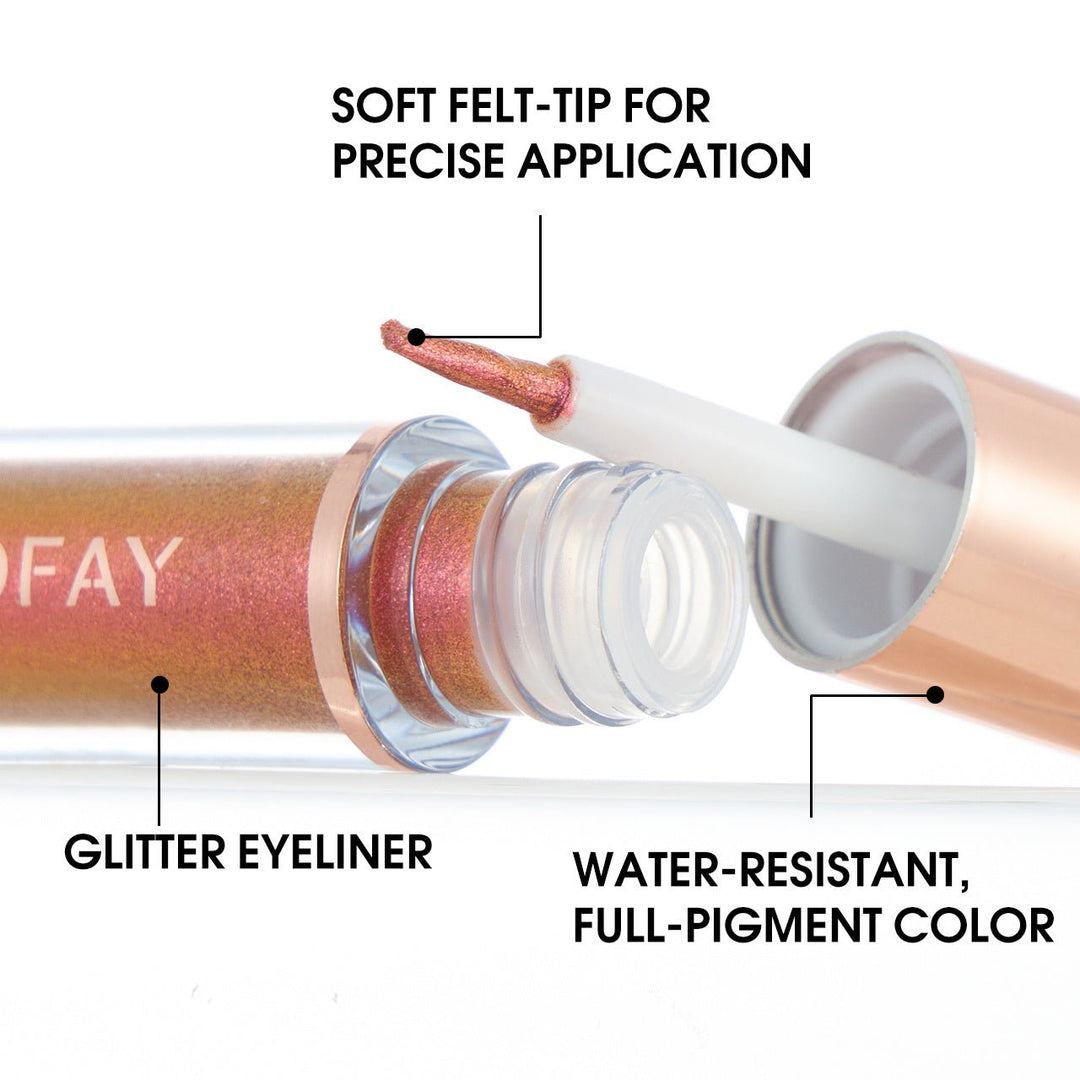PHOFAY Liquid Glitter Eyeliner Set - Glow Goddess