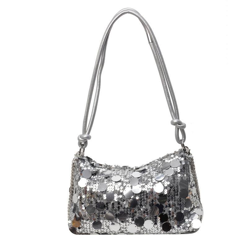 Pouches Women's Sequined Chain Shoulder Messenger Bag - Glow Goddess