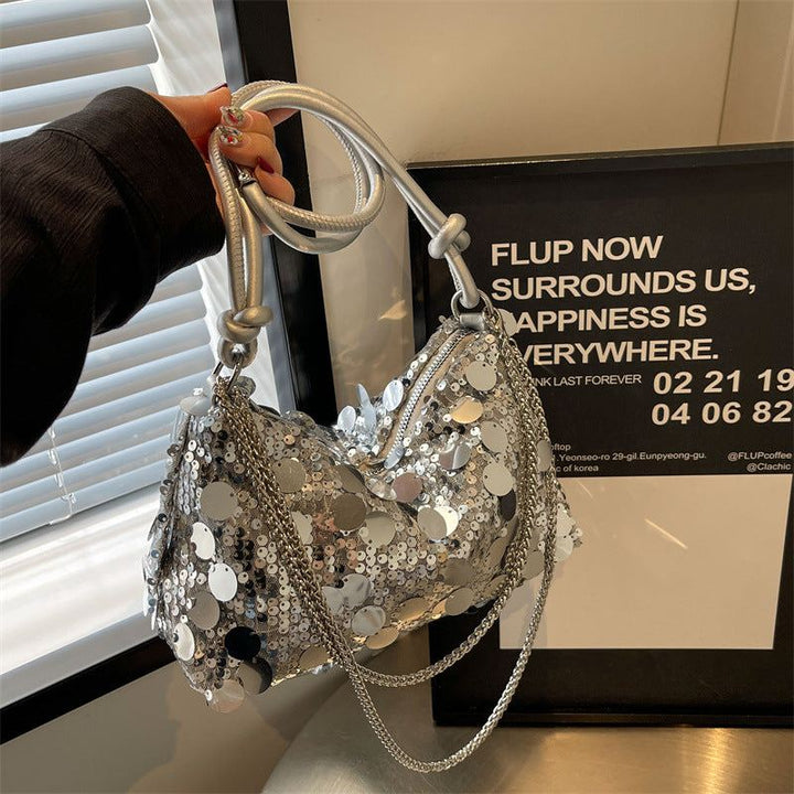 Pouches Women's Sequined Chain Shoulder Messenger Bag - Glow Goddess
