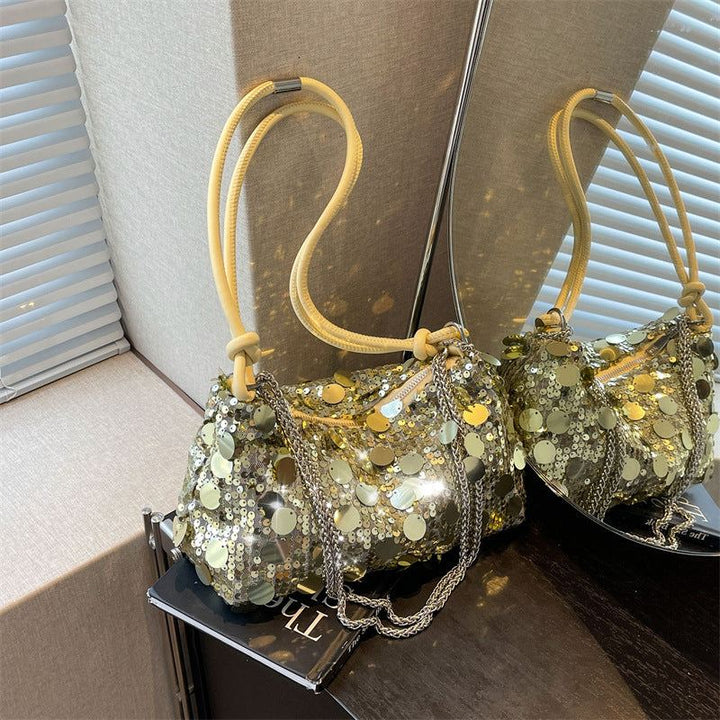 Pouches Women's Sequined Chain Shoulder Messenger Bag - Glow Goddess