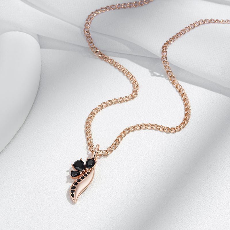 Purple Gold Light Luxury Simple Irregular Black Zircon Necklace - Glow Goddess