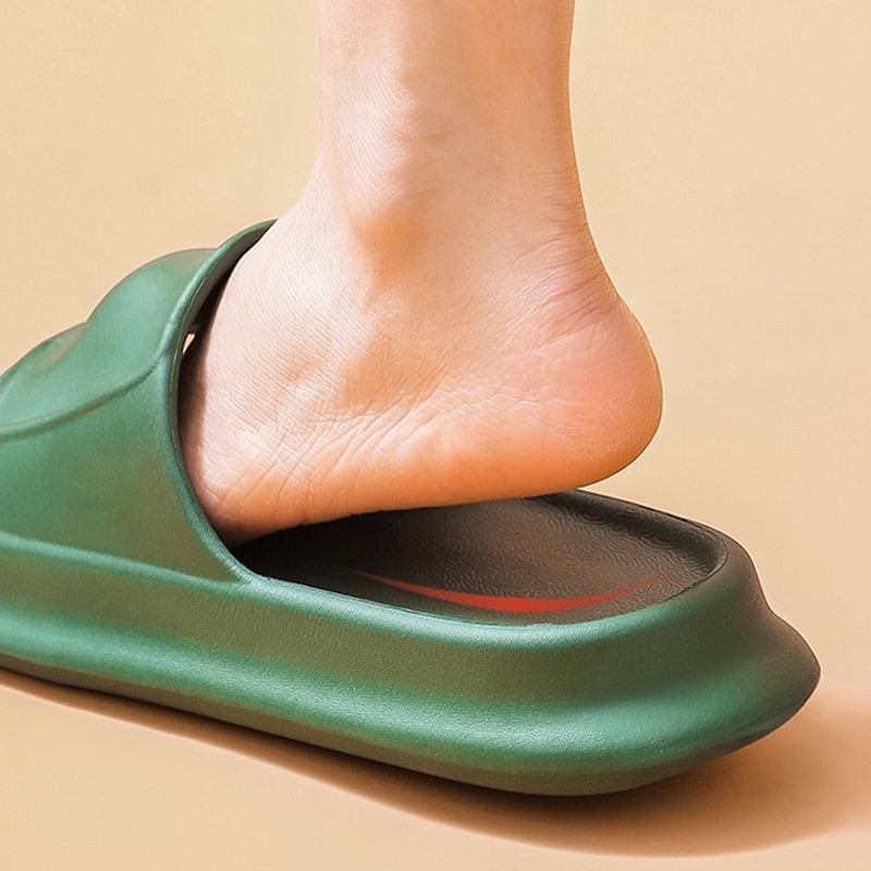 Soft EVA non-slip bathroom slippers with thick cushioned sole for women and men indoor home use