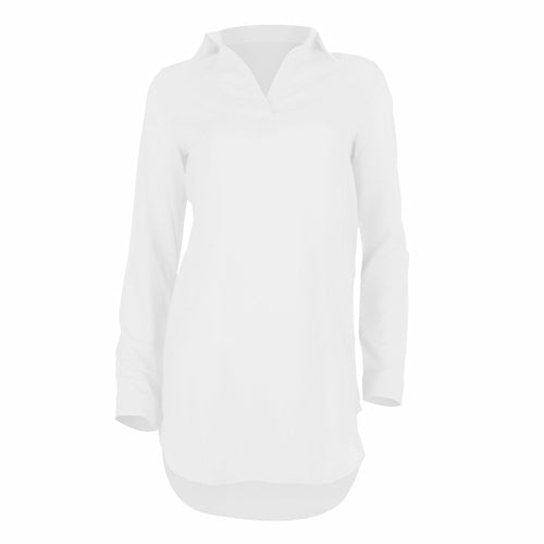 Summer V - Neck Chiffon Mini Dress – Lightweight Beach Shirt Dress - Glow Goddess