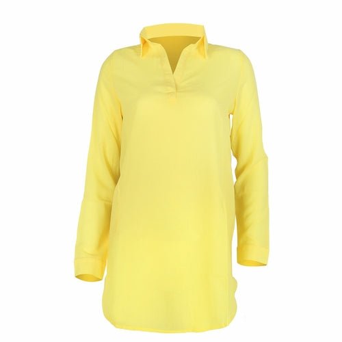 Summer V - Neck Chiffon Mini Dress – Lightweight Beach Shirt Dress - Glow Goddess