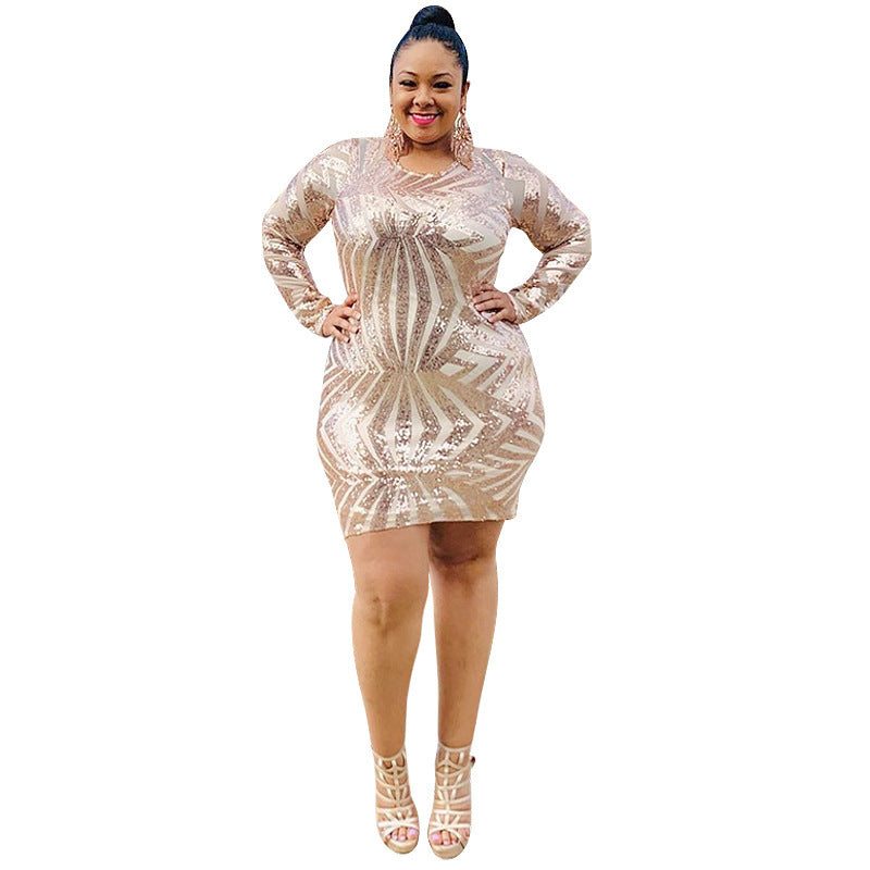 The New Couple He Liang Tight Sexy Large Size Ladies Dress - Glow Goddess