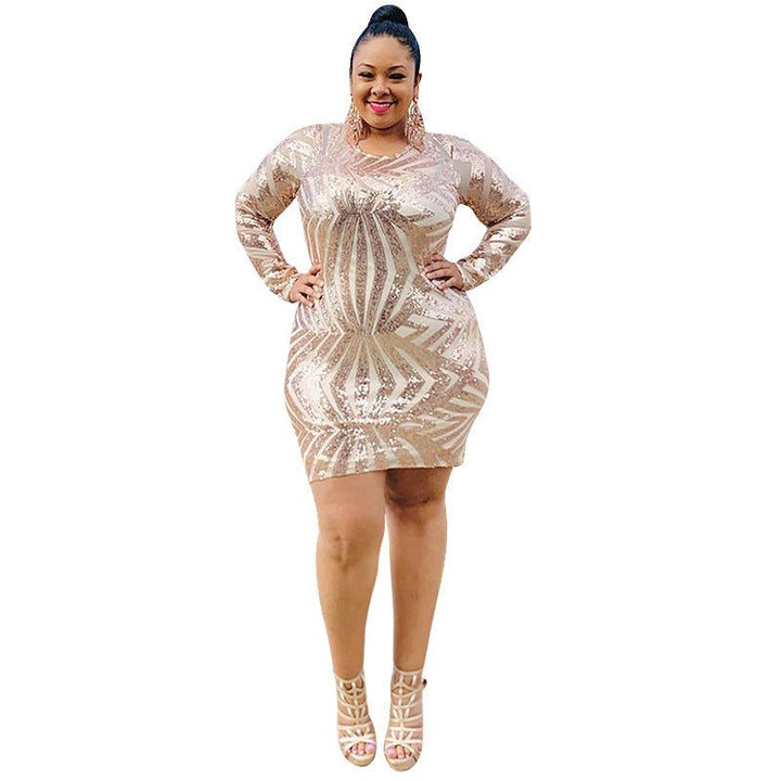 The New Couple He Liang Tight Sexy Large Size Ladies Dress - Glow Goddess