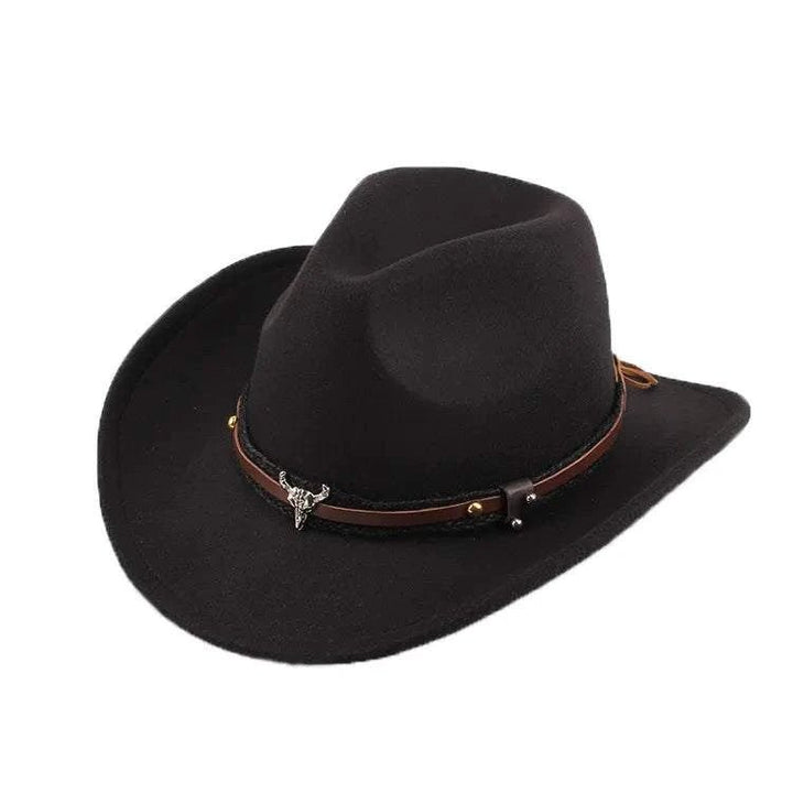 Unisex Spring & Summer Wool Cowboy Jazz Hat – Roll - Up Brim Sunshade Style for Men & Women - Glow Goddess